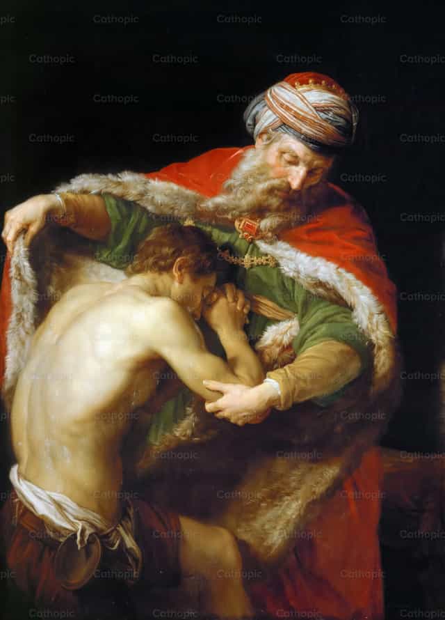 Le retour du fils prodigue - Images catholiques de stock - Photo de Restored Christian Art