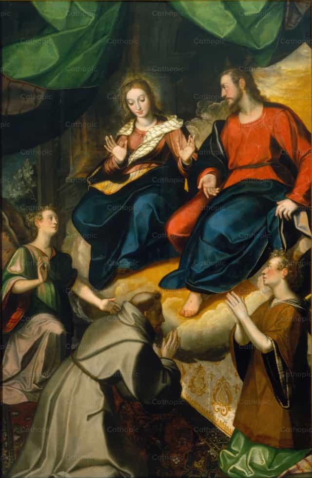 The Porciúncula (Mary, Jesus and Saints) - Catholic stock images