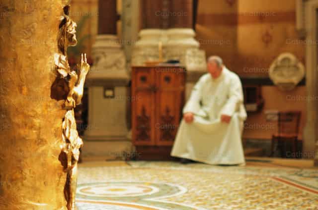 Vous n’êtes pas seul - Images catholiques de stock