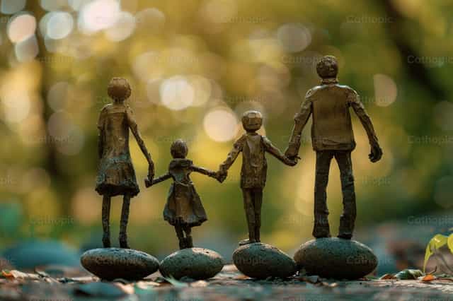 Conceito de família - Imagens católicas de stock