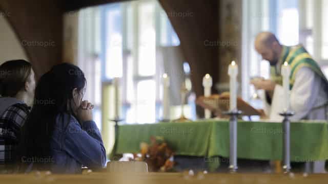 Celebration of the Holy Eucharist - Catholic stock images - Photo by Sophia Bauer