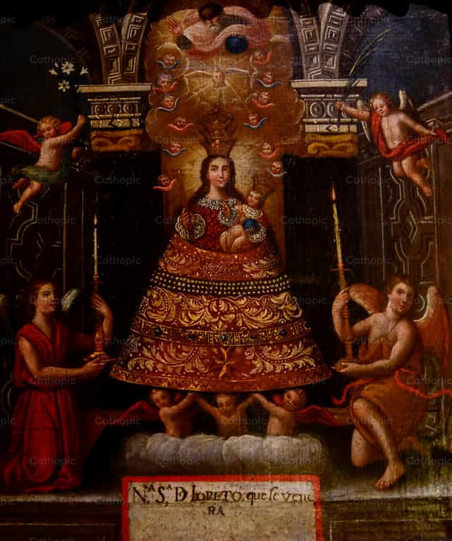 Unsere Liebe Frau von Loreto - Katholische Stockfotos