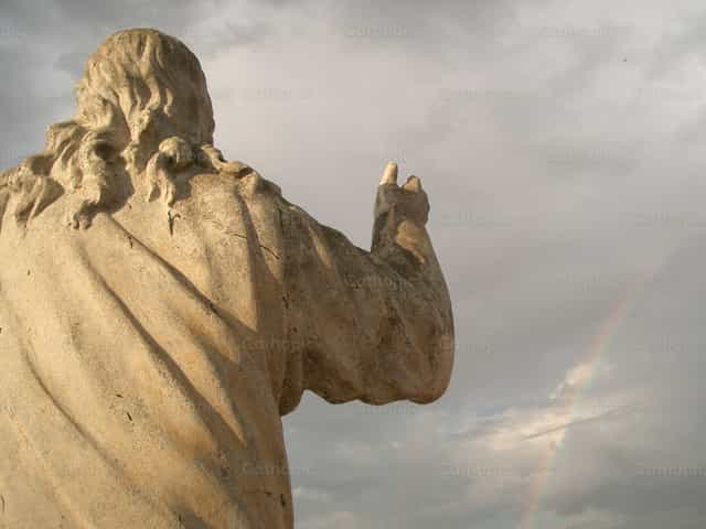 Jesus segnet die Welt - Katholische Stockfotos