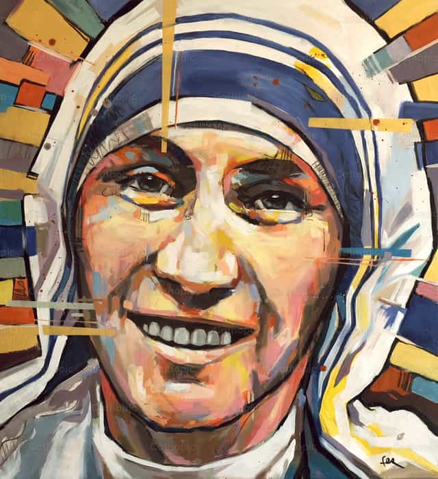 Mère Teresa de Calcutta - Images catholiques de stock