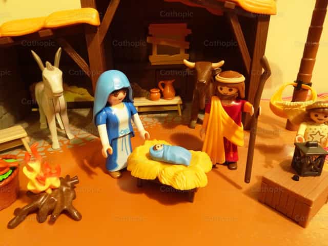 Belém de bonecas - Imagens católicas de stock