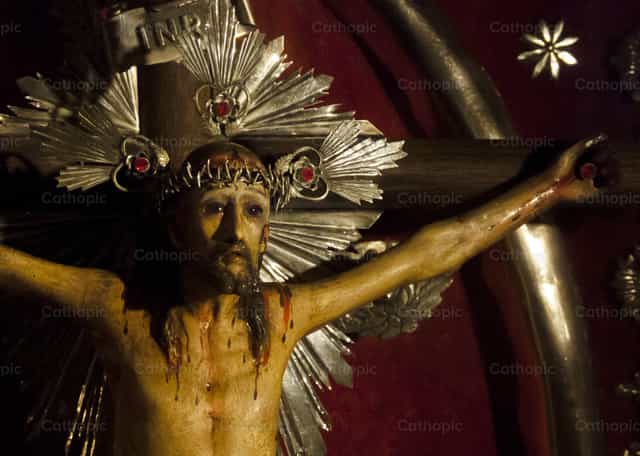 Cristo na cruz - Imagens católicas de stock