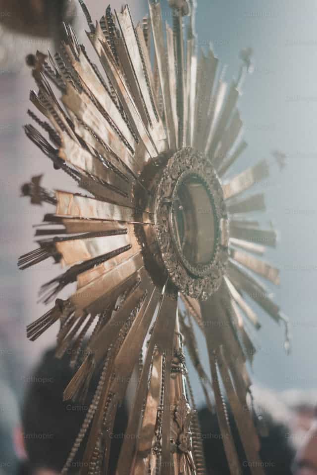 Jesus in der Eucharistie - Katholische Stockfotos