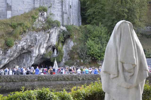 The Grotto of Lourdes - Catholic stock images