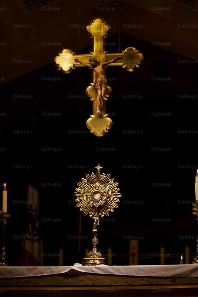 Ora santa - Immagini stock cattoliche