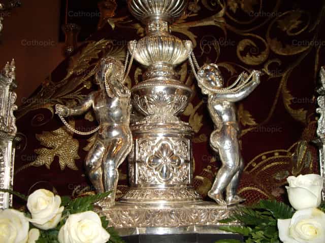 Immagine di dettaglio di San Ippolito di Córdoba - Immagini stock cattoliche