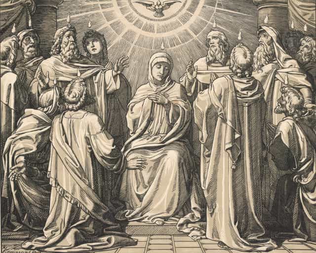 La venue du Saint-Esprit - Images catholiques de stock