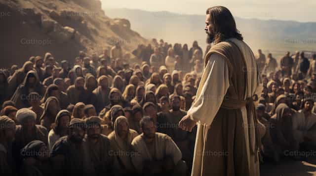 Pangangaral ni Hesus - Mga Catholic stock image
