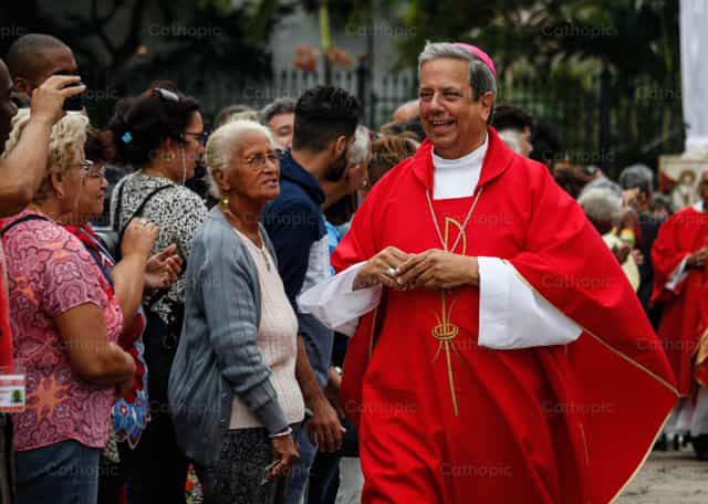Obispo ng Camagüey, Cuba, Monsignor Wilfredo Pino - Mga Catholic stock image