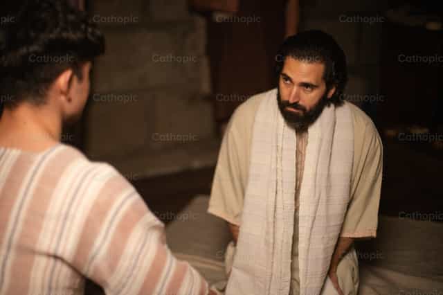 San Juan y Jesús, Lavatorio de los pies - Banco de imágenes católicas - Fotografía por Cathopic