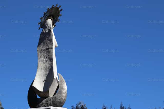 Hill of the Virgin Mary - Catholic stock images