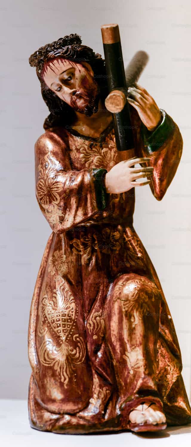 Christus draagt het kruis - Katholieke stockfoto's - Foto door Carolina BR
