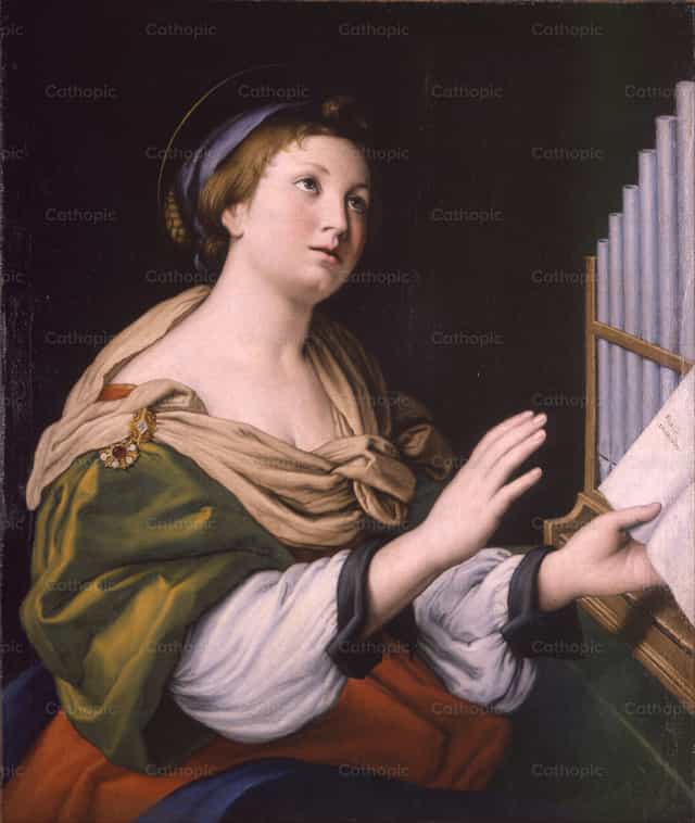 성녀 세실리아 - 가톨릭 스톡 이미지 - 사진 제공 Restored Christian Art