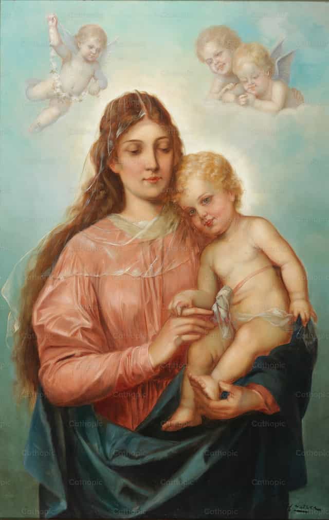 Madonna na may Batang Hesus - Mga Catholic stock image - Larawan ni Restored Christian Art