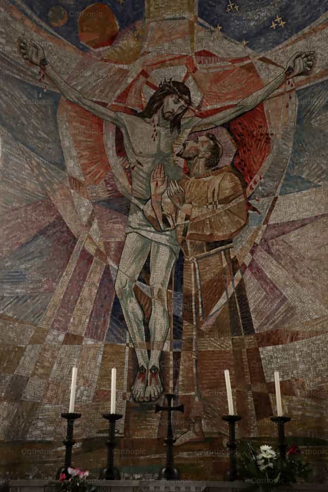 Azulejo San Francisco y Jesus - Banco de imágenes católicas - Fotografía por Saul Ibarra