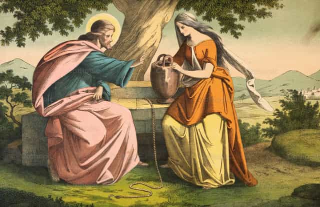 Jesús y la Samaritana - Banco de imágenes católicas