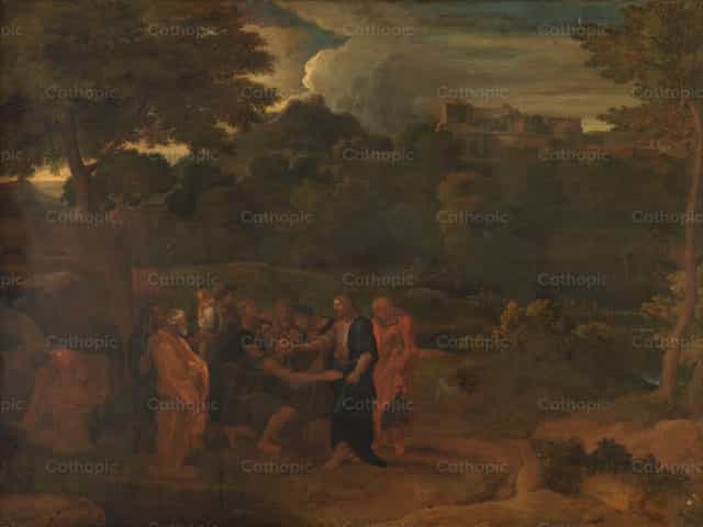 A két vak meggyógyítása Jerikóban - Katolikus stockképek - Fotó: Restored Christian Art