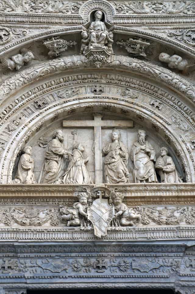 Cathedral facade details - Catholic stock images