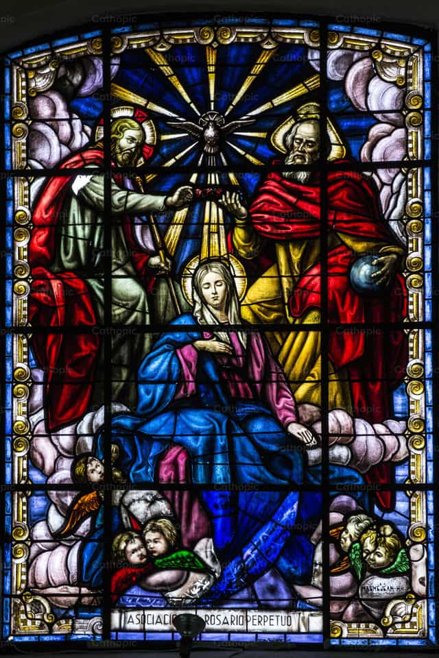 Fifth glorious mystery - Catholic stock images