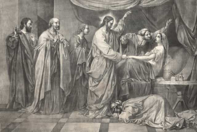 La resurrección de la hija de Jairo - Banco de imágenes católicas