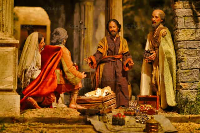 We have come to worship Him - Catholic stock images