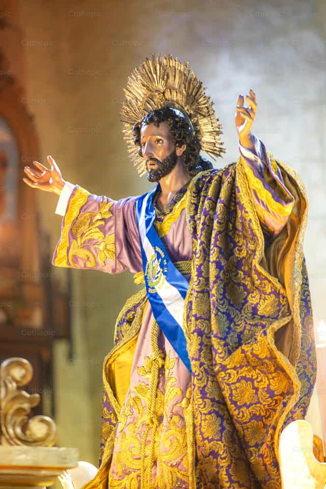Jesus, Göttlicher Erlöser der Welt - Katholische Stockfotos