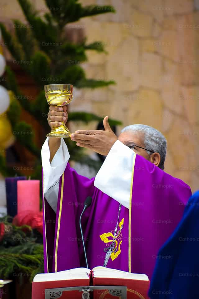 Advent - Wine Consecration - Catholic stock images
