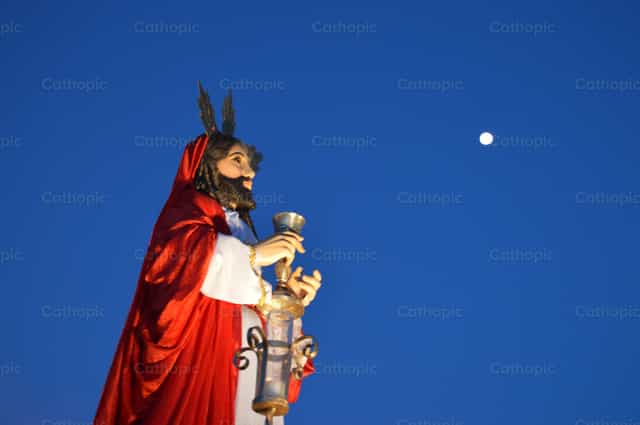 Jesus am Heiligen Mittwoch - Katholische Stockfotos