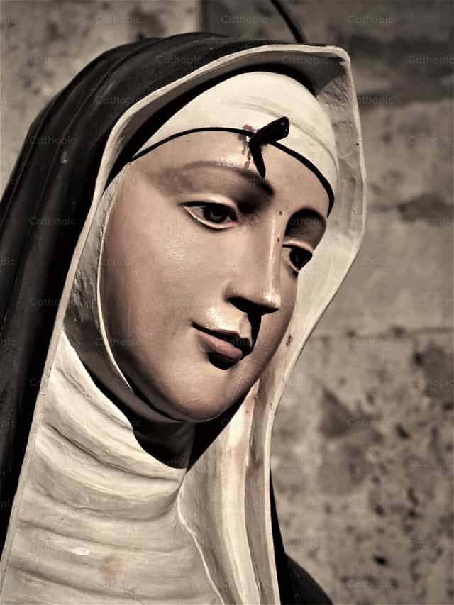 Rostro de Santa Rita - Banco de imágenes católicas