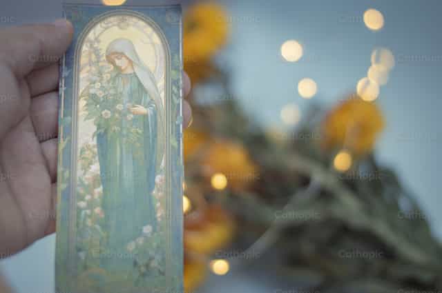 Ilustracion de la Virgen Maria - Banco de imágenes católicas