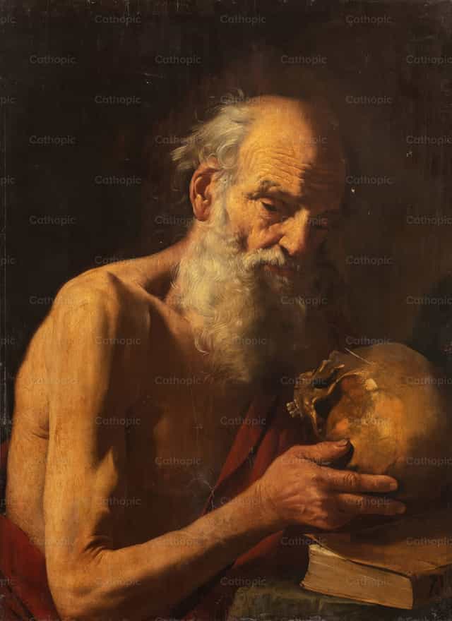 Die Versuchung des heiligen Antonius - Katholische Stockfotos