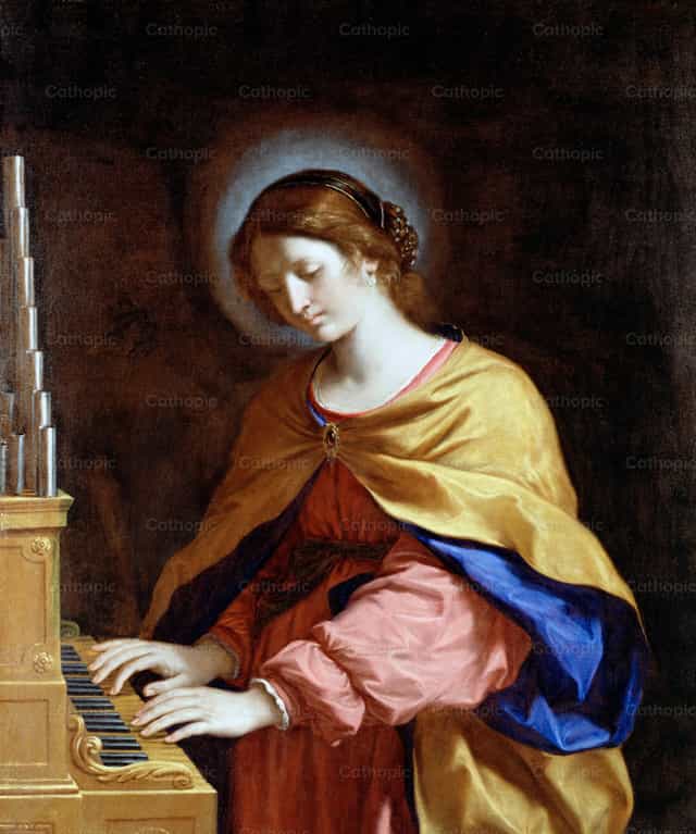 성녀 세실리아 - 가톨릭 스톡 이미지 - 사진 제공 Restored Christian Art