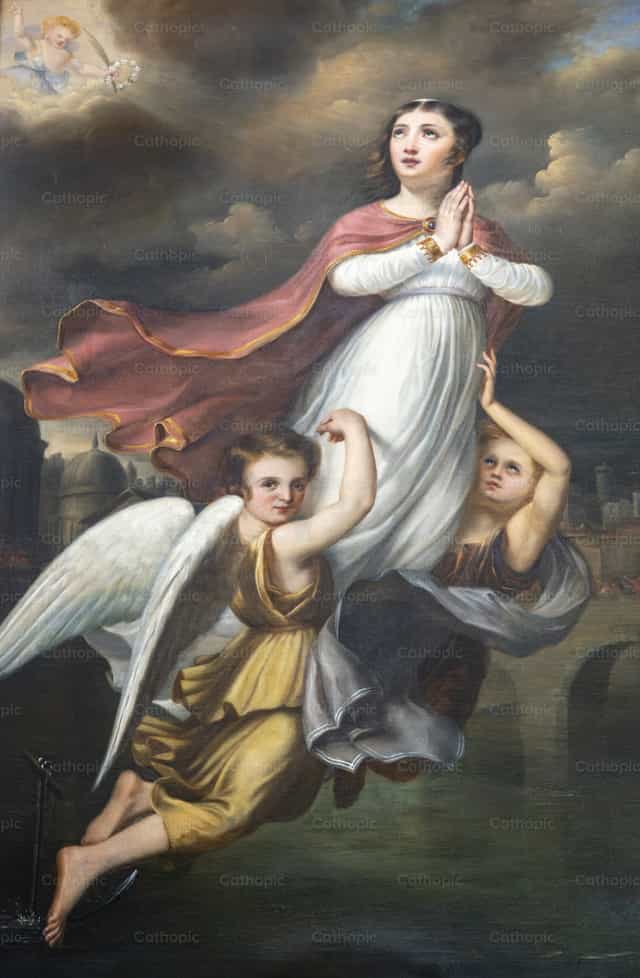 Allegory of the Theological Virtue Hope - Catholic stock images