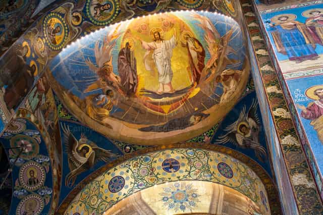 Interior de la Catedral de San Isaac en Rusia - Banco de imágenes católicas - Fotografía por Antonio Gravante