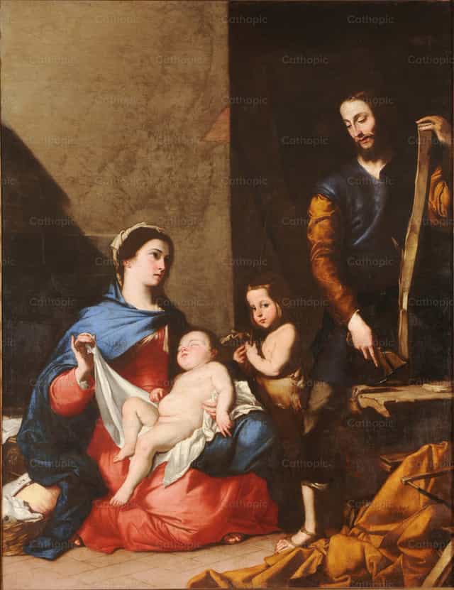 La Sainte Famille - Images catholiques de stock