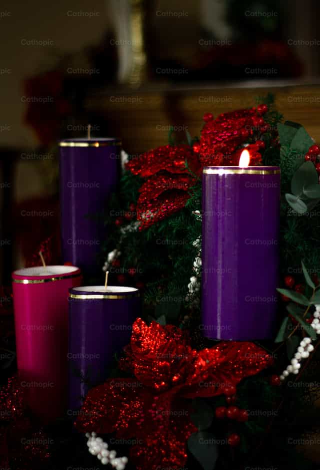 1e zondag van de Advent - Katholieke stockfoto's