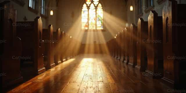 Rayos de luz en la Iglesia - Banco de imágenes católicas - Fotografía por Noemí Márquez