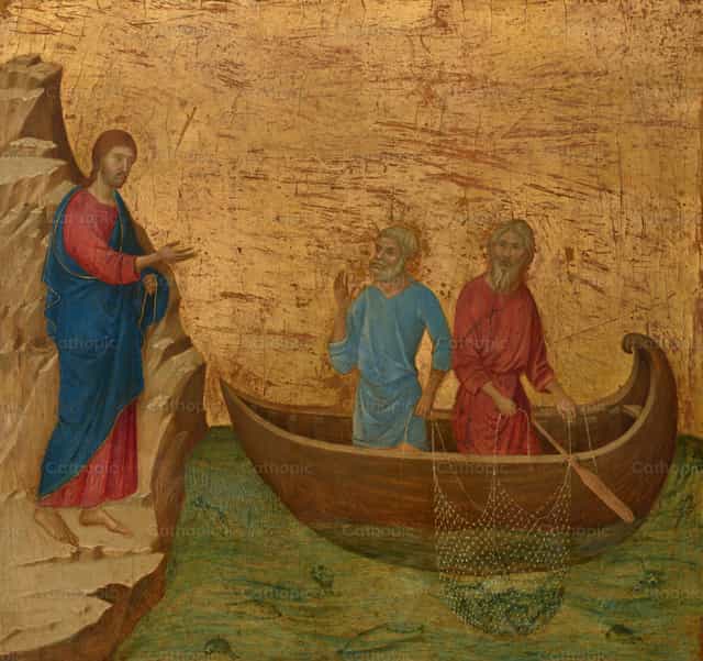 L’appel des apôtres Pierre et André - Images catholiques de stock - Photo de Restored Christian Art