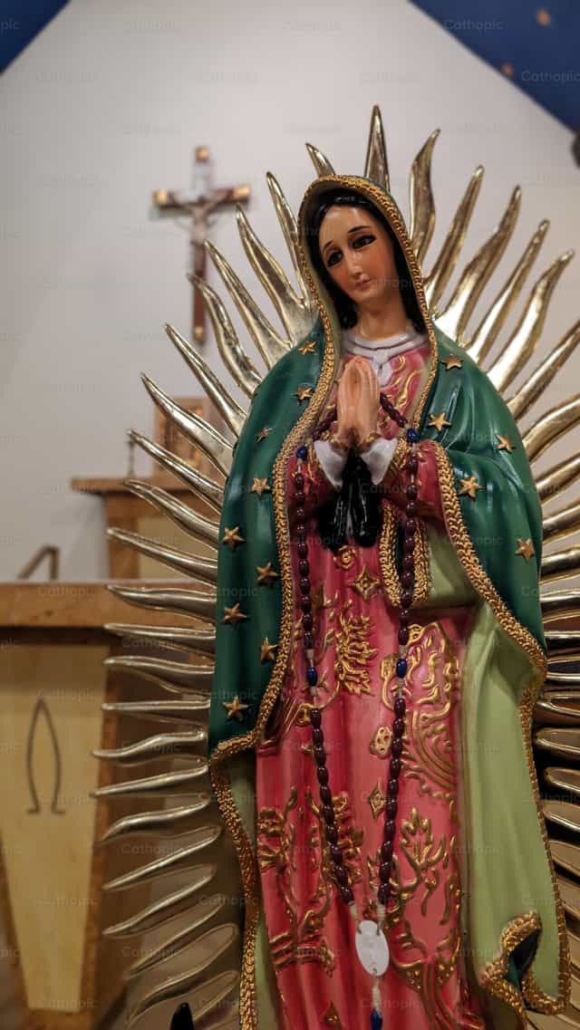 Maagd van Guadalupe - Katholieke stockfoto's