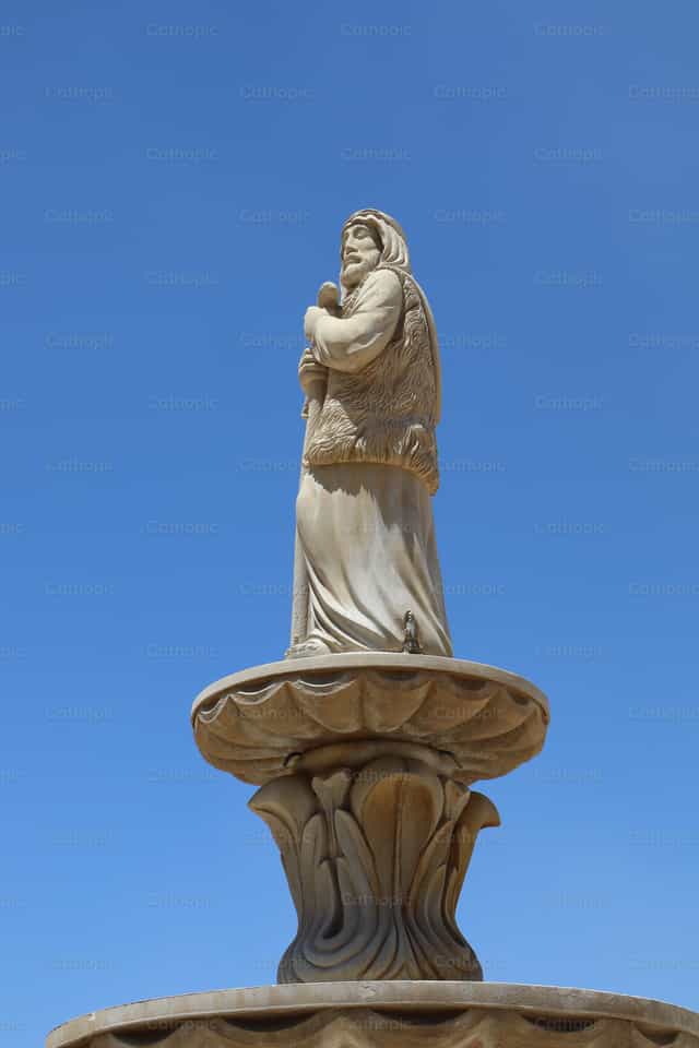 Shepherd statue - Catholic stock images