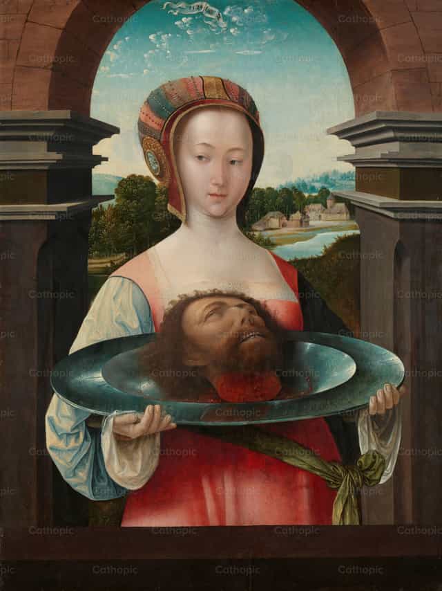 Salome z głową Jana Chrzciciela - Katolickie zdjęcia stockowe