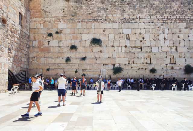 Wailing Wall in Jerusalem - Catholic stock images