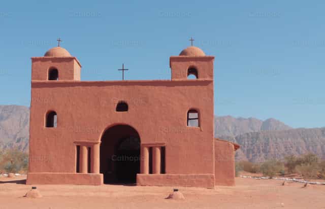 Iglesia de adobe - Banco de imágenes católicas