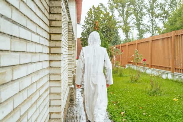Monk of the Verbum Spei walking in the monastery - Catholic stock images - Photo by Almures Studio