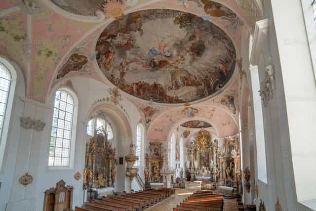 Decoración de la iglesia de Oberammergau - Banco de imágenes católicas - Fotografía por Pierluigi Palazzi