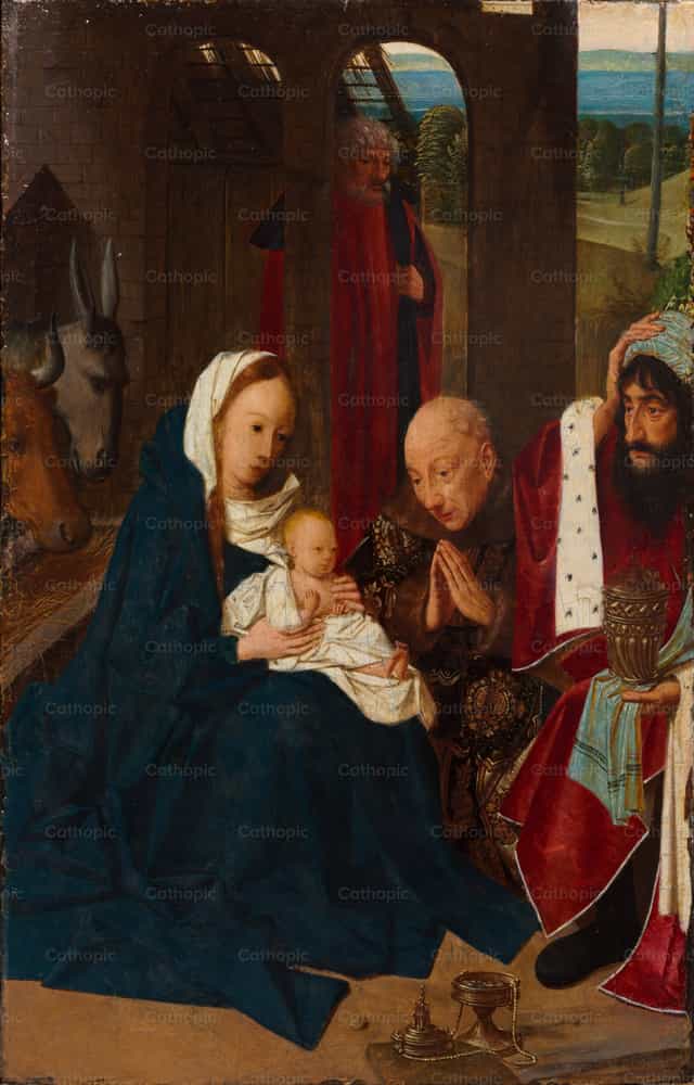 A Adoração dos Magos - Imagens católicas de stock